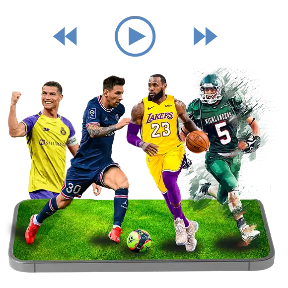 Footballer mid-match, illustrating our live sports coverage