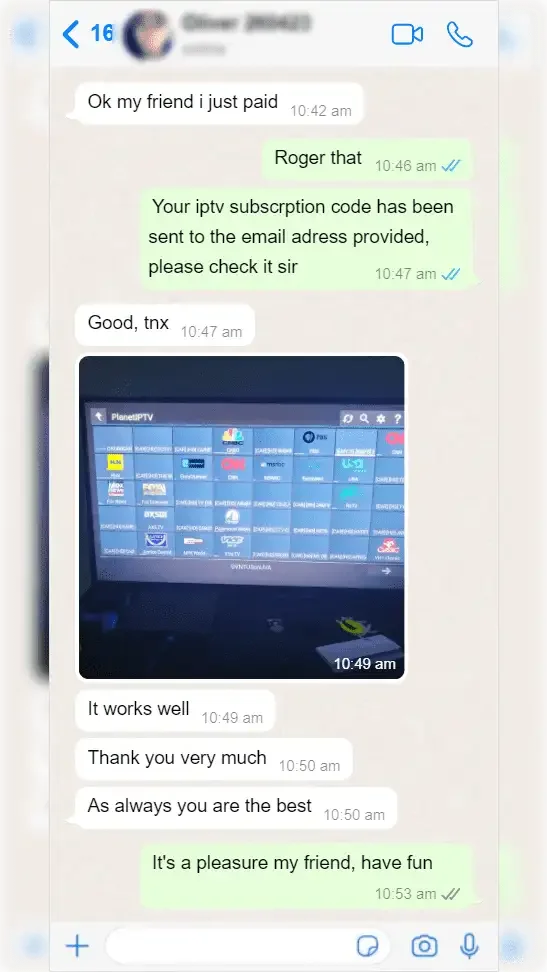 WhatsApp conversation with a subscriber, screenshot 4 of 8