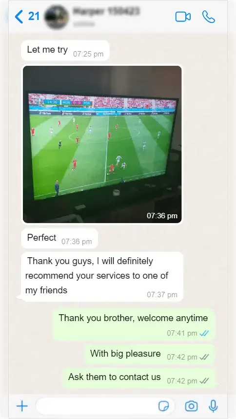 WhatsApp conversation with a subscriber, screenshot 5 of 8